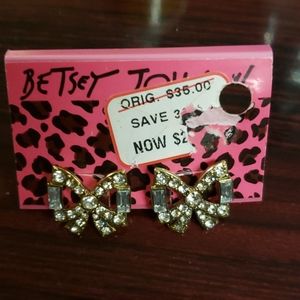 Betsey Johnson Bow Stud Earrings